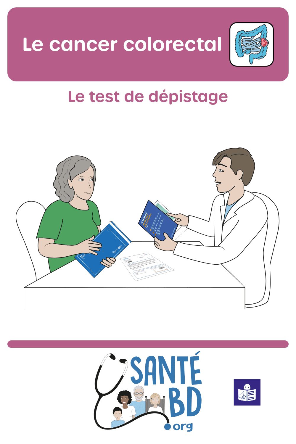 Bande dessinée : Le cancer colorectal – Le test de dépistage